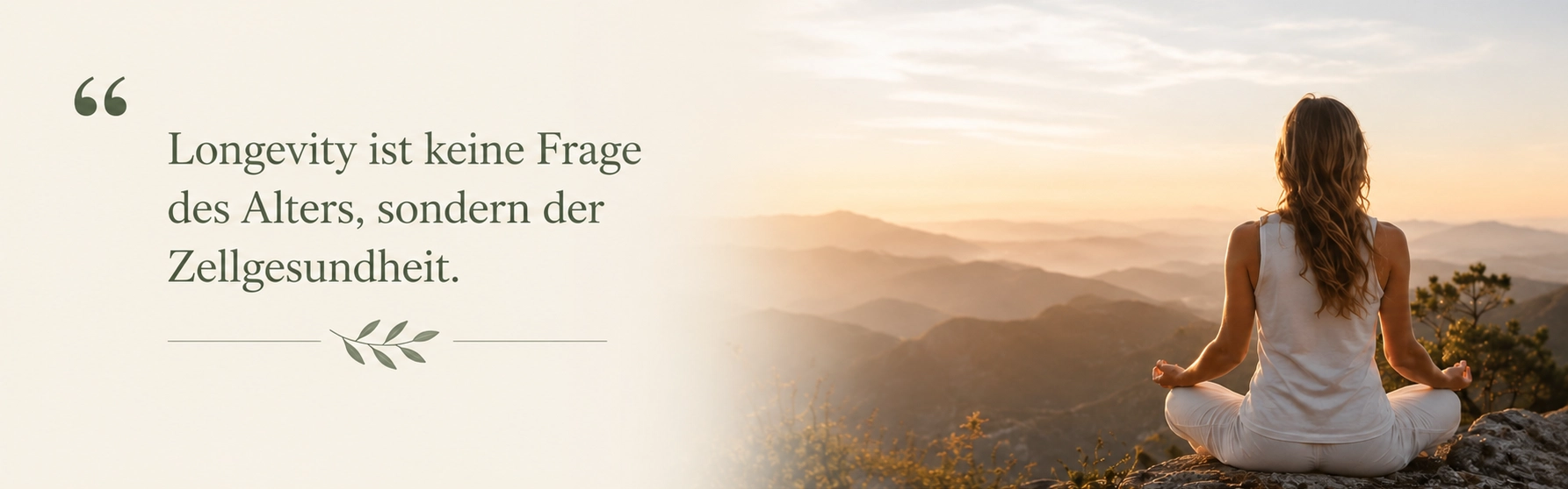 Longevity Zitat: Longevity ist keine Frage des Alters, sondern der Zellgesundheit